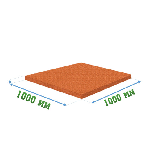 Резиновое покрытие тиров 1000x1000x8мм