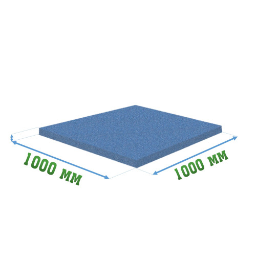 Резиновое покрытие тиров 1000x1000x8мм