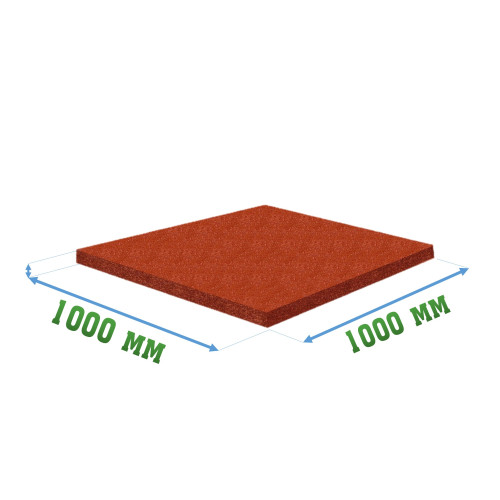 Резиновое покрытие тиров 1000x1000x8мм