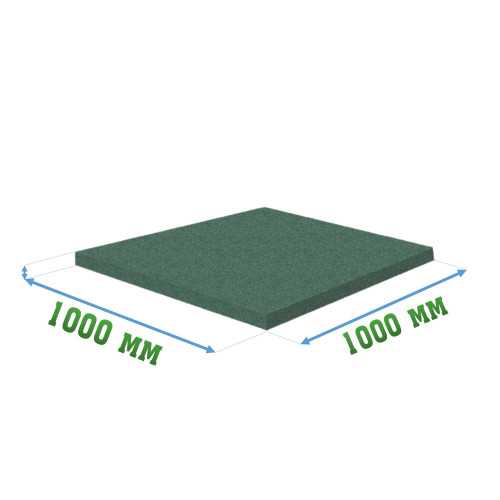 Резиновое покрытие тиров 1000x1000x8мм