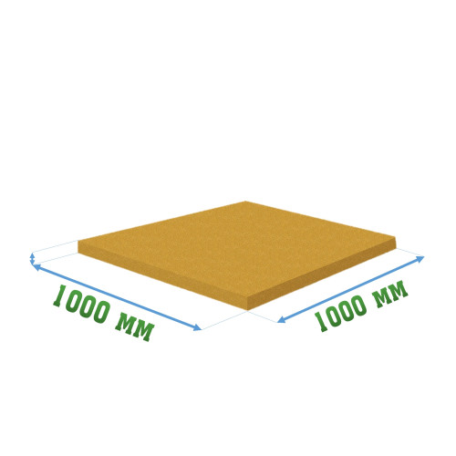 Резиновое покрытие тиров 1000x1000x8мм