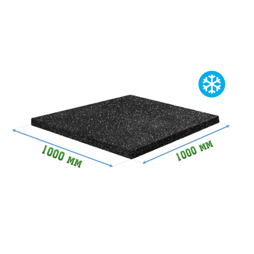 Резиновая покрытие 1000x1000x8мм Ice