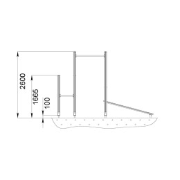 Спортивный комплекс № 14 скамья наклонная, брусья