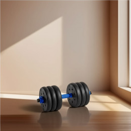 B31589 Гантельный набор разборный 2х15кг (пластик/цемент) 30кг